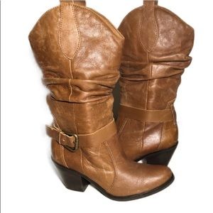 Matisse brown leather boots slouch western style size 7.5 women’s